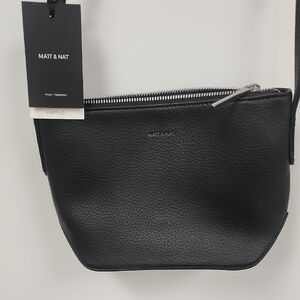 Matt & Nat Black Pebbled Crossbody Bag